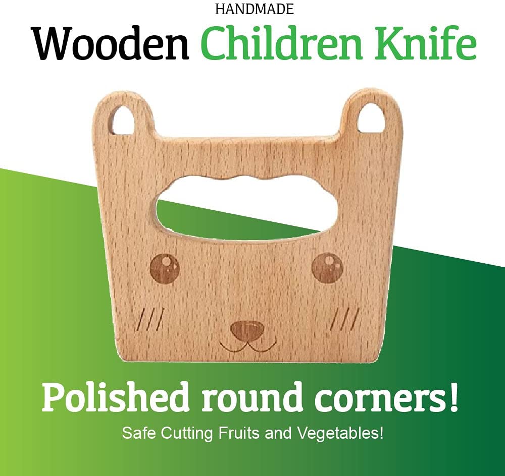 Wooden Handmade Children Knife for Safe Cutting