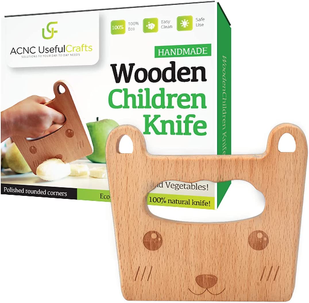 Wooden Handmade Children Knife for Safe Cutting